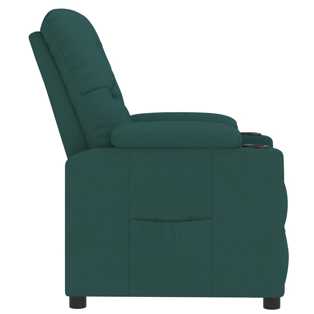 Fauteuil verstelbaar stof donkergroen is nu te koop bij PeponiXL, paradijselijk wonen!
