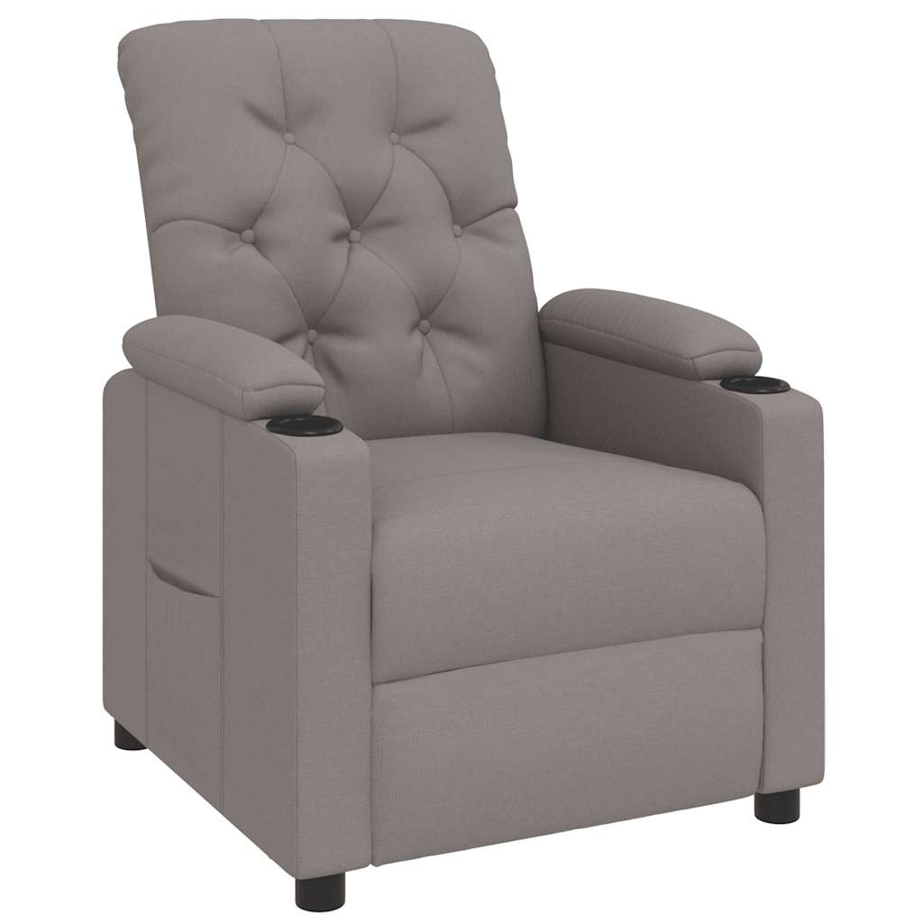 Fauteuil verstelbaar stof taupe is nu te koop bij PeponiXL, paradijselijk wonen!