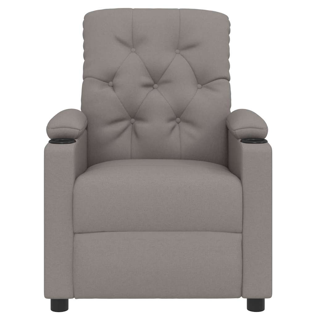 Fauteuil verstelbaar stof taupe is nu te koop bij PeponiXL, paradijselijk wonen!