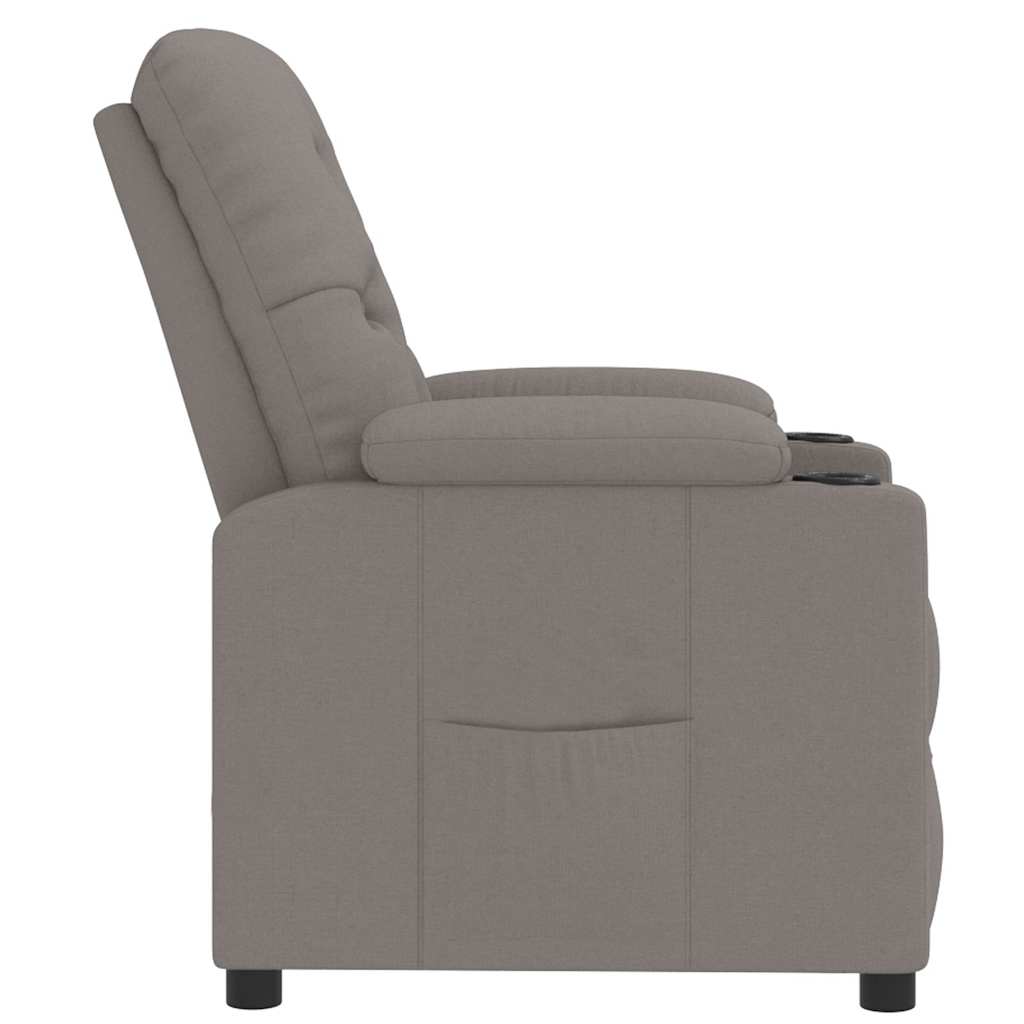 Fauteuil verstelbaar stof taupe is nu te koop bij PeponiXL, paradijselijk wonen!