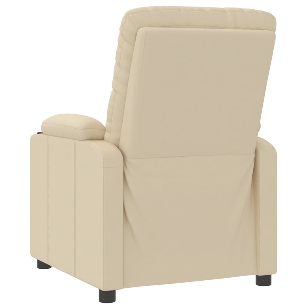 Fauteuil verstelbaar stof crèmekleurig is nu te koop bij PeponiXL, paradijselijk wonen!