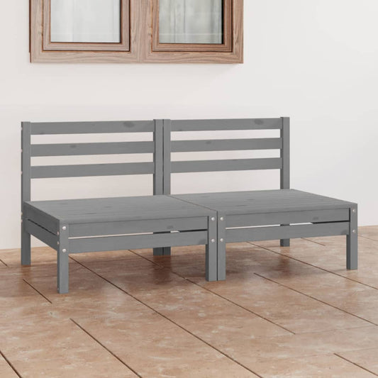 Tuinbank 2-zits massief grenenhout grijs is nu te koop bij PeponiXL, paradijselijk wonen!