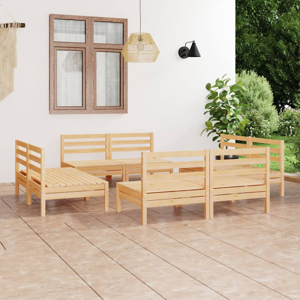 8-delige Loungeset massief grenenhout is nu te koop bij PeponiXL, paradijselijk wonen!