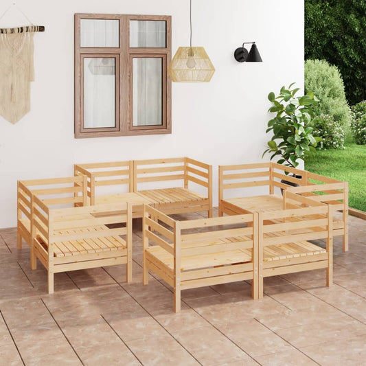 8-delige Loungeset massief grenenhout is nu te koop bij PeponiXL, paradijselijk wonen!