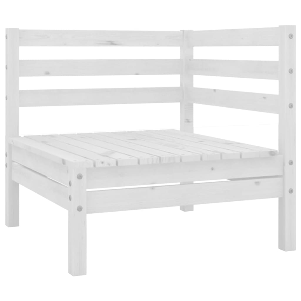 9-delige Loungeset massief grenenhout wit is nu te koop bij PeponiXL, paradijselijk wonen!