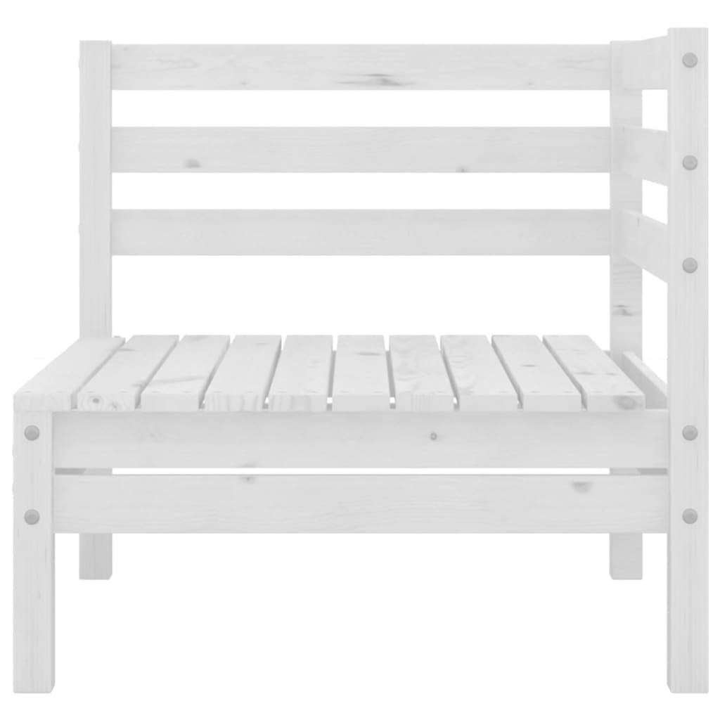 9-delige Loungeset massief grenenhout wit is nu te koop bij PeponiXL, paradijselijk wonen!