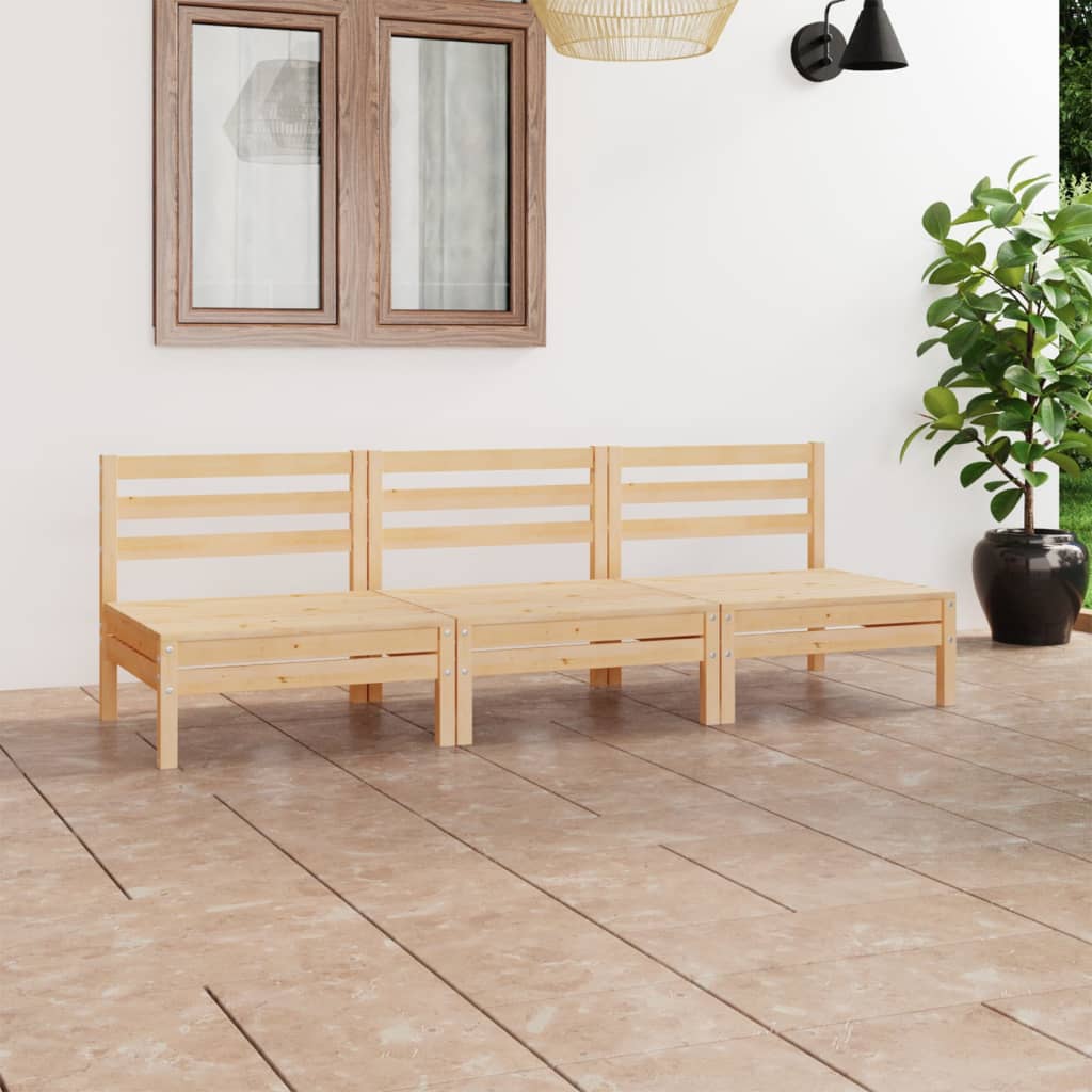 3-delige Loungeset massief grenenhout is nu te koop bij PeponiXL, paradijselijk wonen!