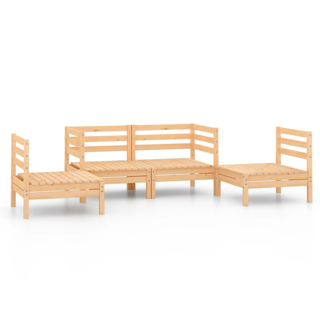 4-delige Loungeset massief grenenhout is nu te koop bij PeponiXL, paradijselijk wonen!