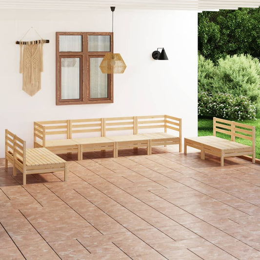8-delige Loungeset massief grenenhout is nu te koop bij PeponiXL, paradijselijk wonen!