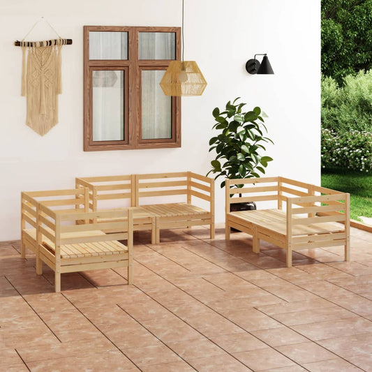 6-delige Loungeset massief grenenhout is nu te koop bij PeponiXL, paradijselijk wonen!