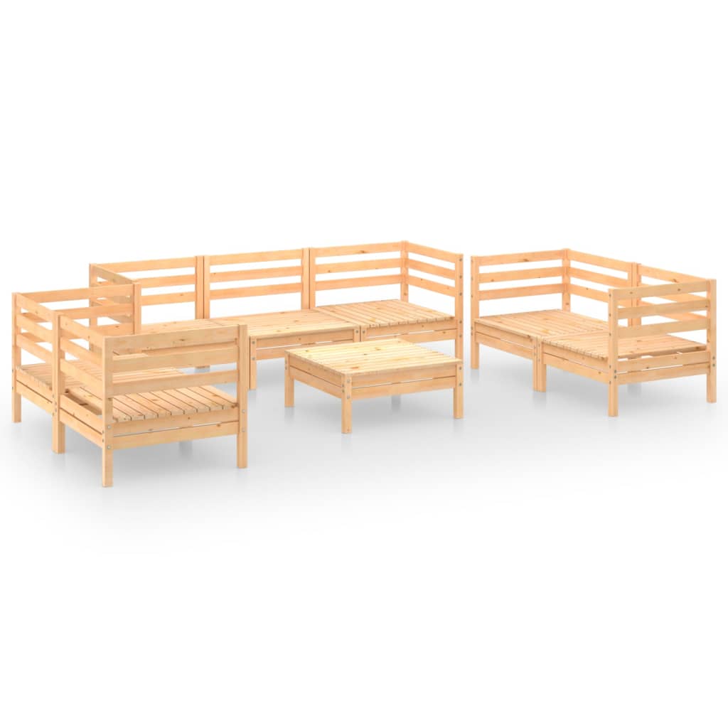 8-delige Loungeset massief grenenhout is nu te koop bij PeponiXL, paradijselijk wonen!