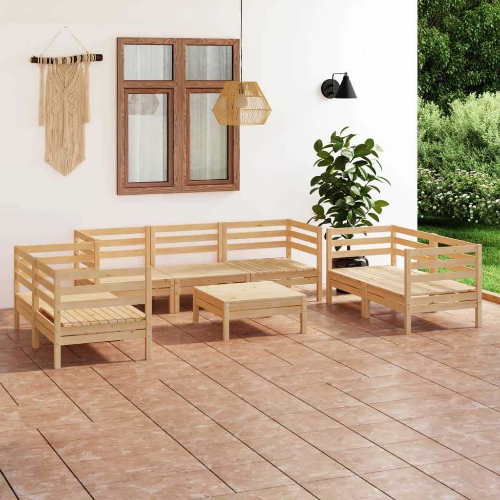 8-delige Loungeset massief grenenhout is nu te koop bij PeponiXL, paradijselijk wonen!