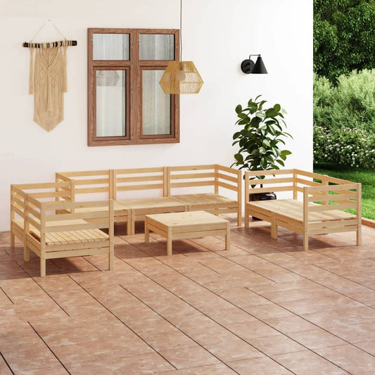 8-delige Loungeset massief grenenhout is nu te koop bij PeponiXL, paradijselijk wonen!