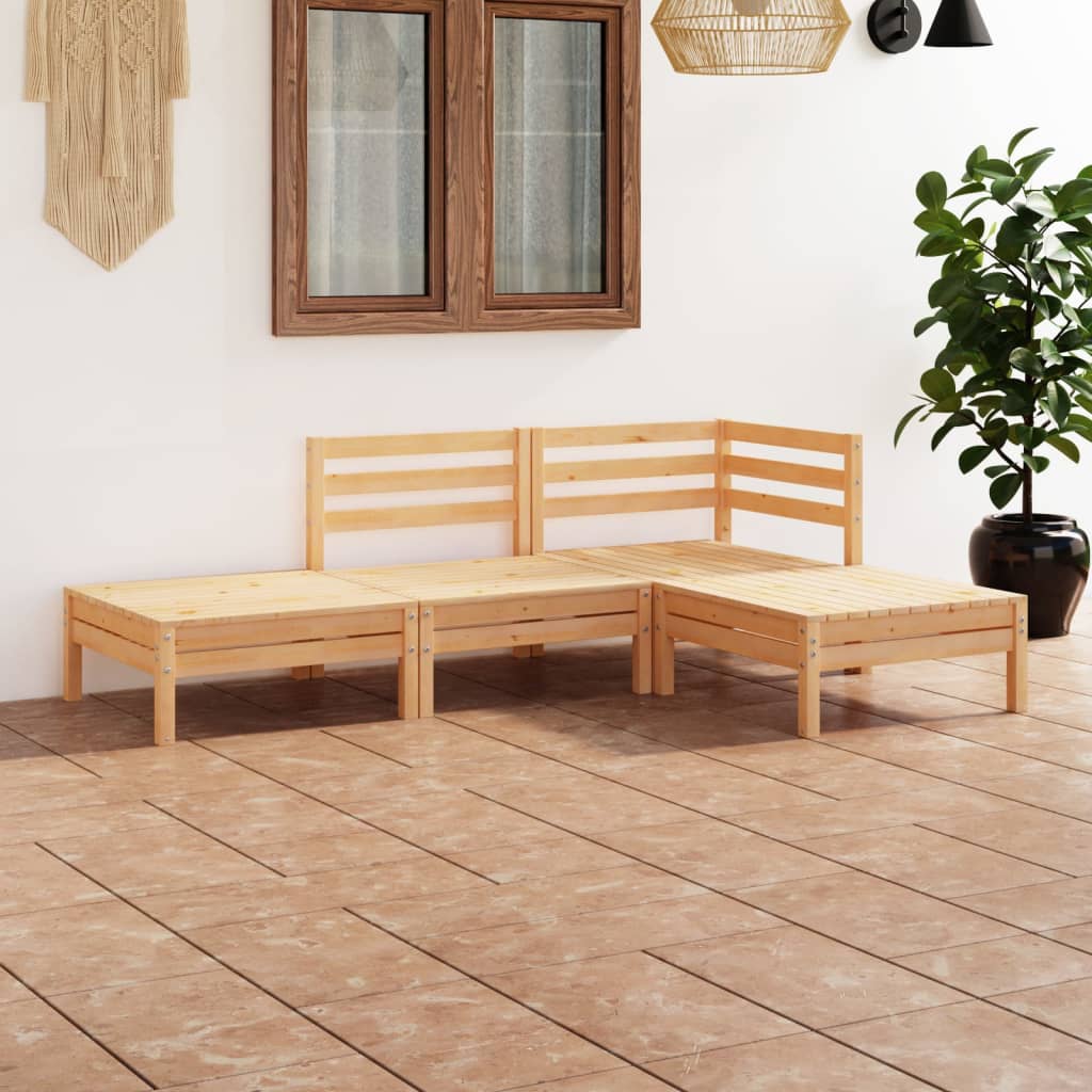 4-delige Loungeset massief grenenhout is nu te koop bij PeponiXL, paradijselijk wonen!