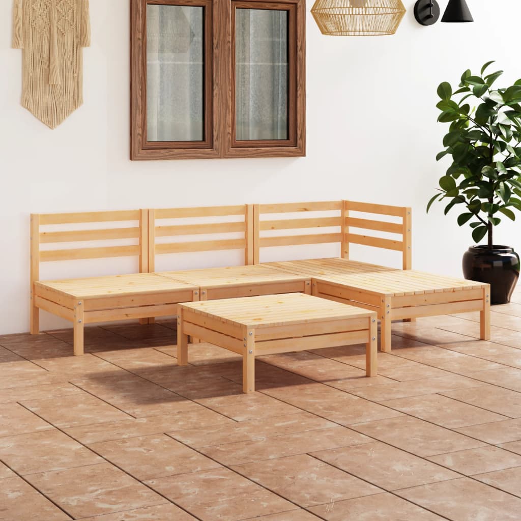 5-delige Loungeset massief grenenhout is nu te koop bij PeponiXL, paradijselijk wonen!