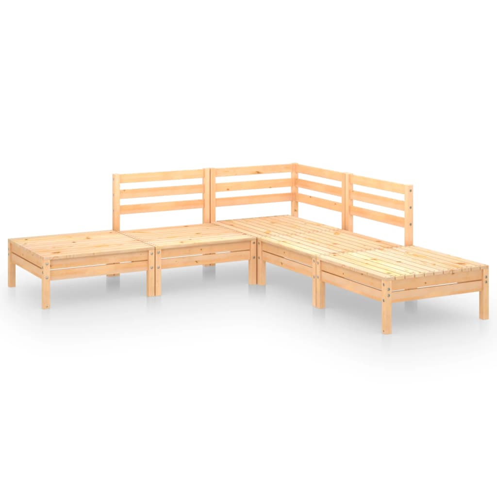 5-delige Loungeset massief grenenhout is nu te koop bij PeponiXL, paradijselijk wonen!