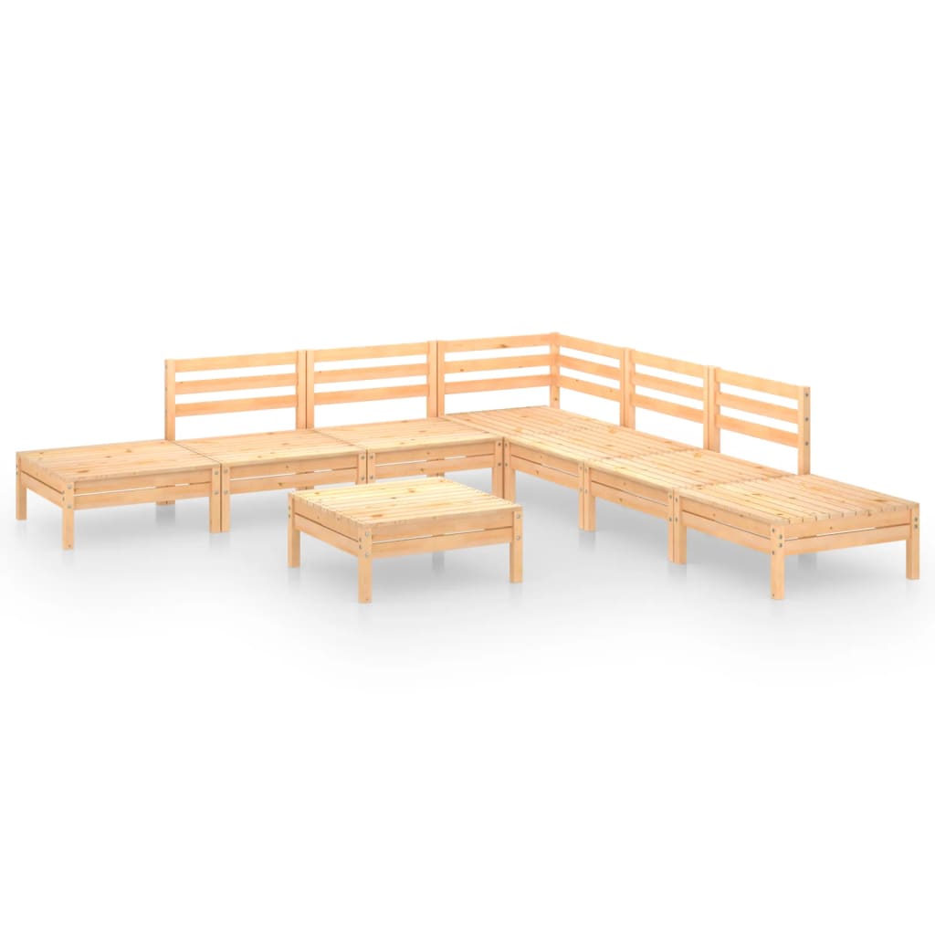 8-delige Loungeset massief grenenhout is nu te koop bij PeponiXL, paradijselijk wonen!