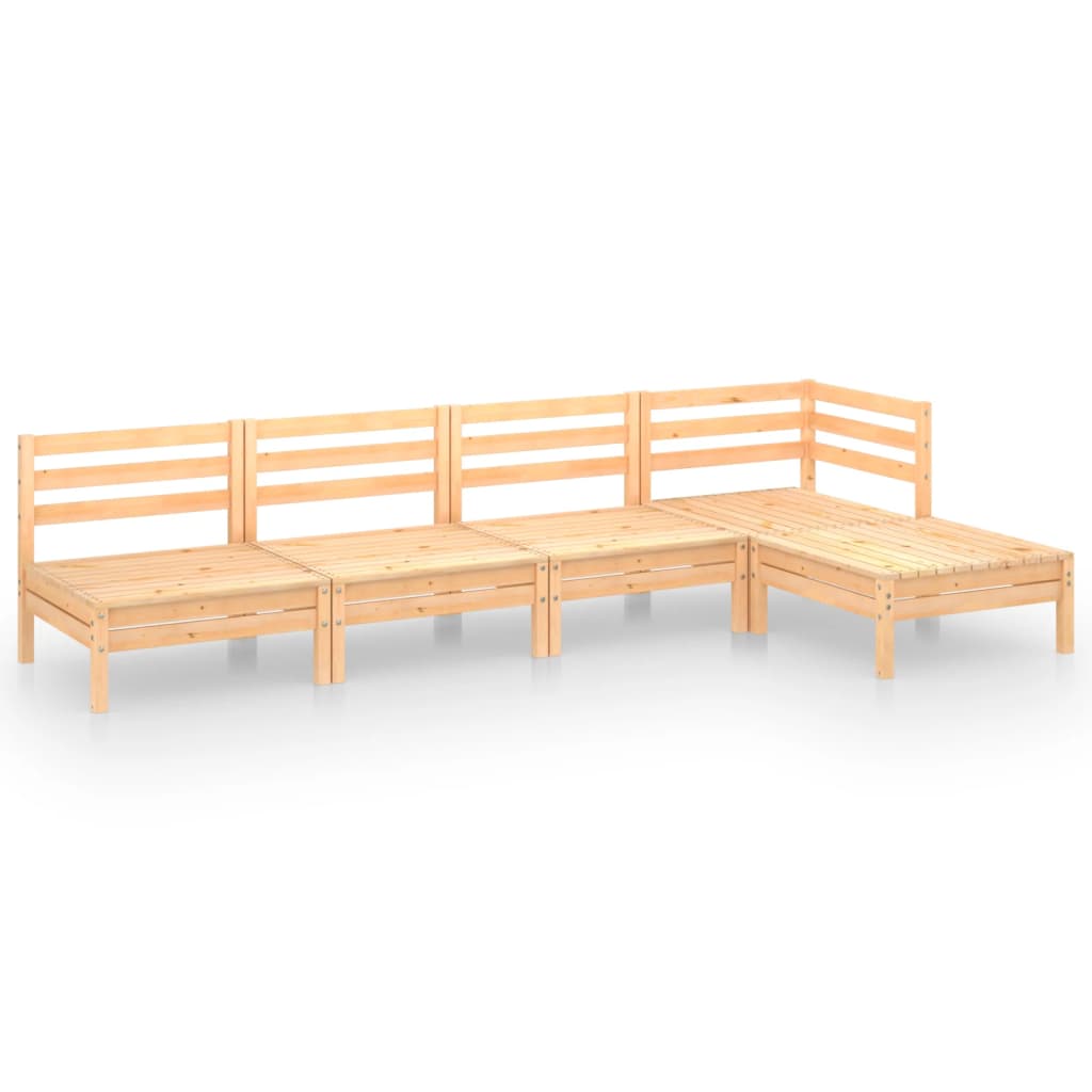 5-delige Loungeset massief grenenhout is nu te koop bij PeponiXL, paradijselijk wonen!