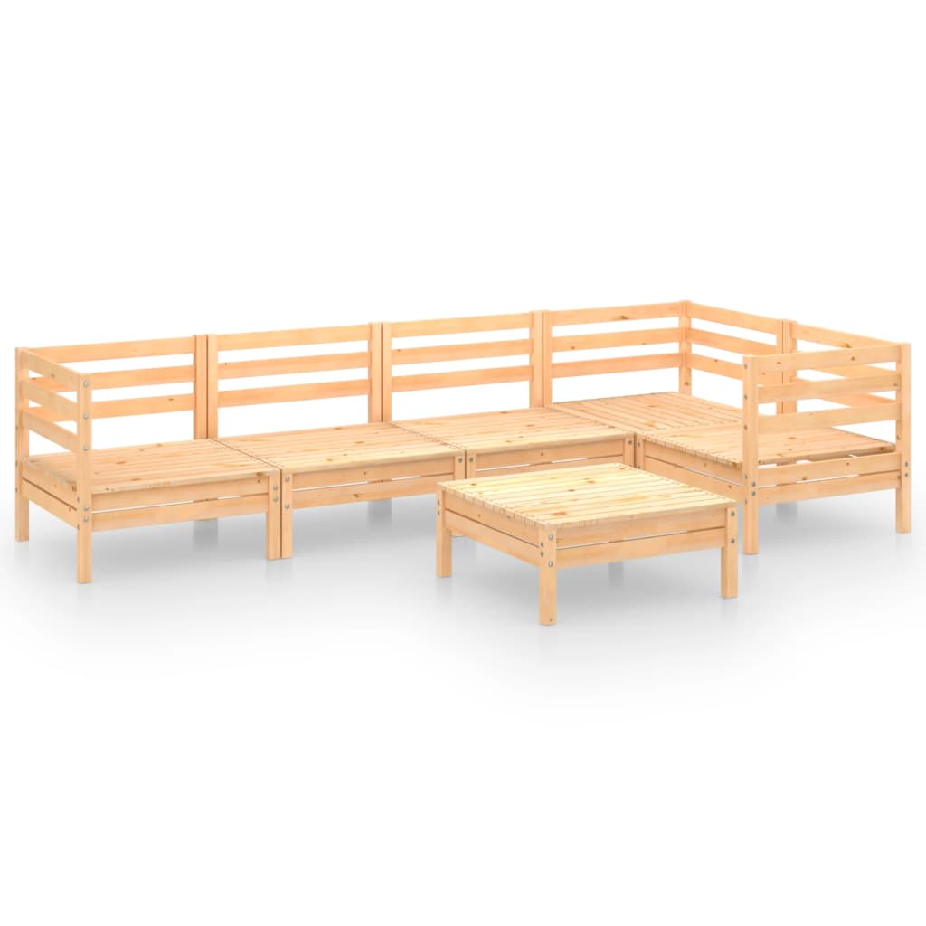 6-delige Loungeset massief grenenhout is nu te koop bij PeponiXL, paradijselijk wonen!