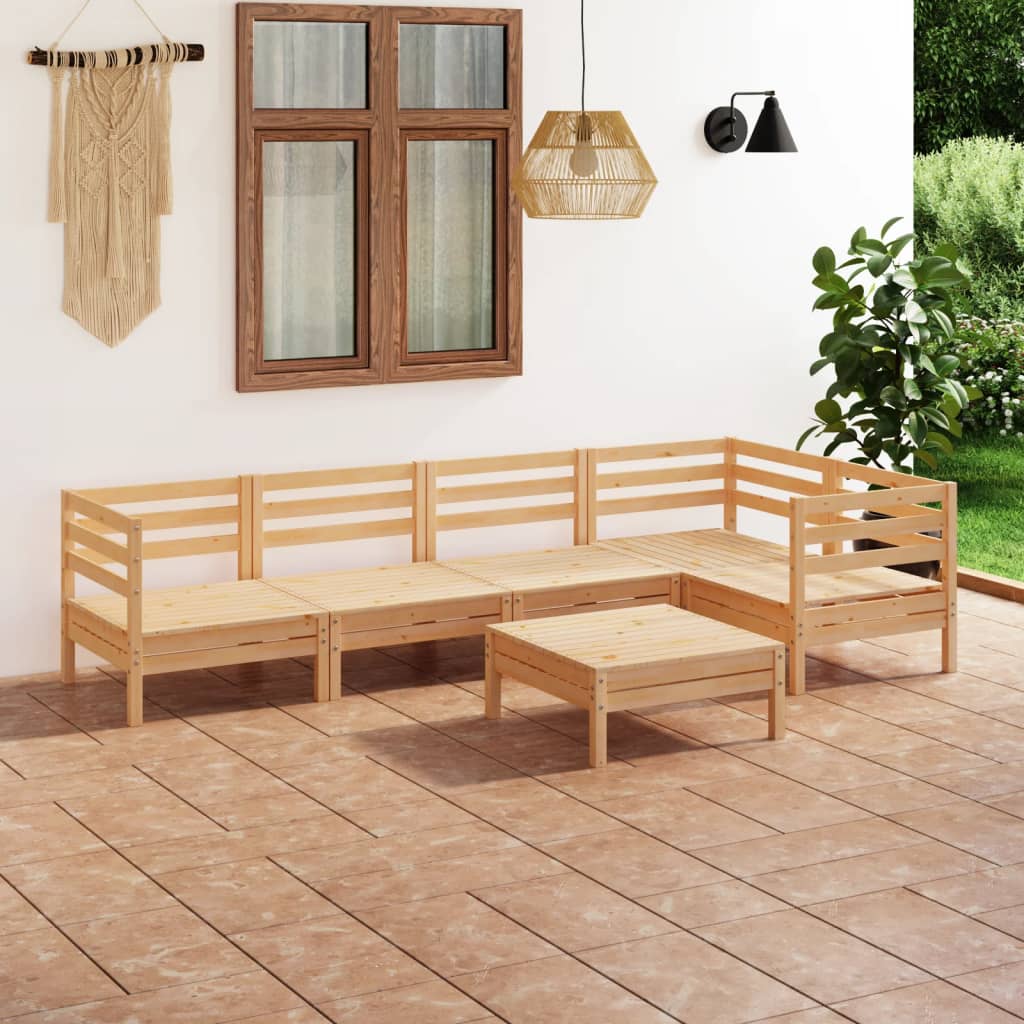 6-delige Loungeset massief grenenhout is nu te koop bij PeponiXL, paradijselijk wonen!