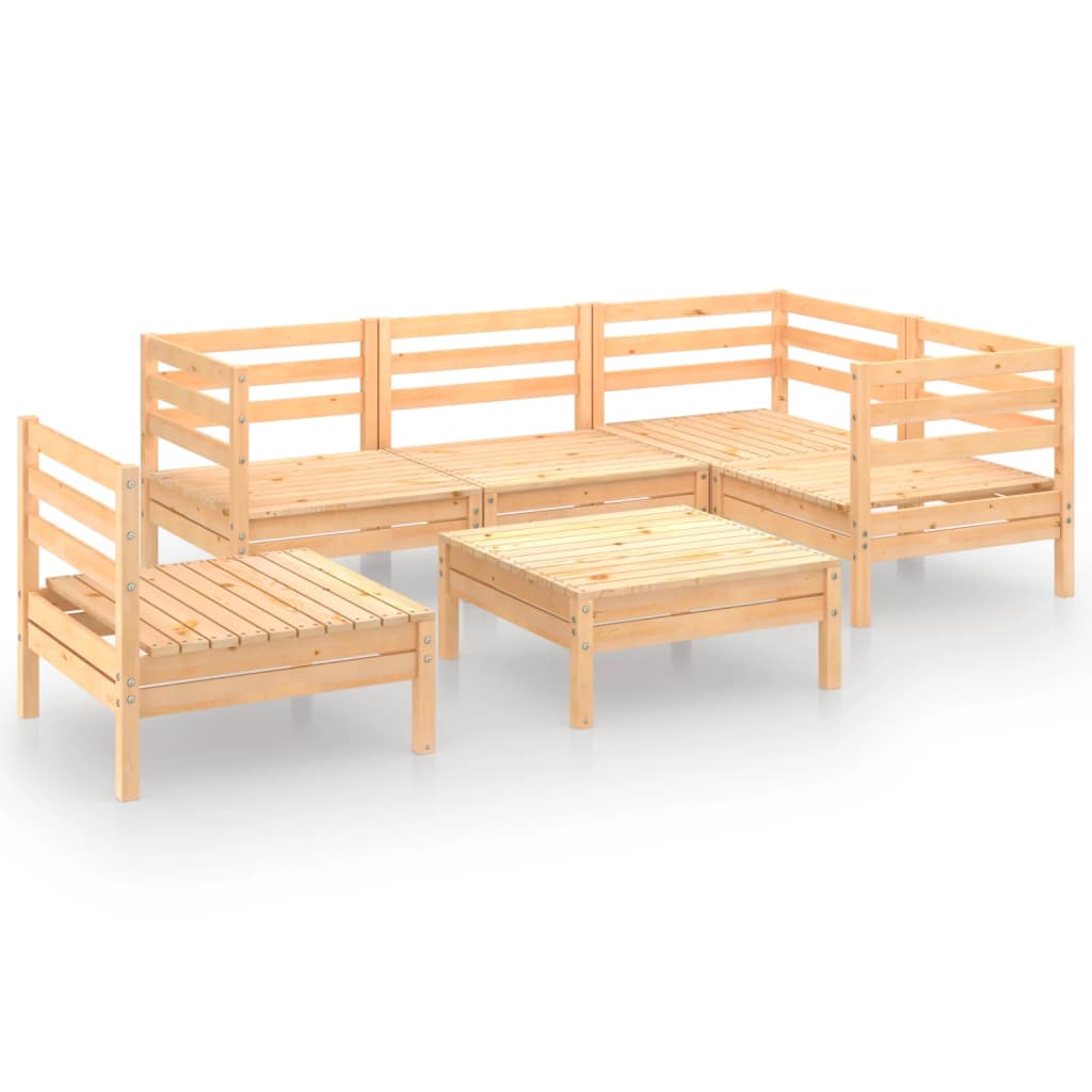 6-delige Loungeset massief grenenhout is nu te koop bij PeponiXL, paradijselijk wonen!