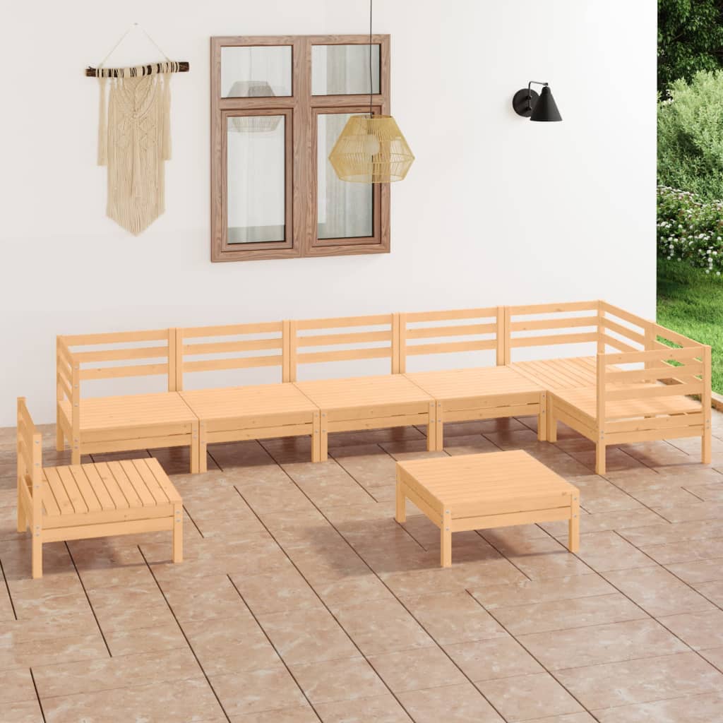 8-delige Loungeset massief grenenhout is nu te koop bij PeponiXL, paradijselijk wonen!