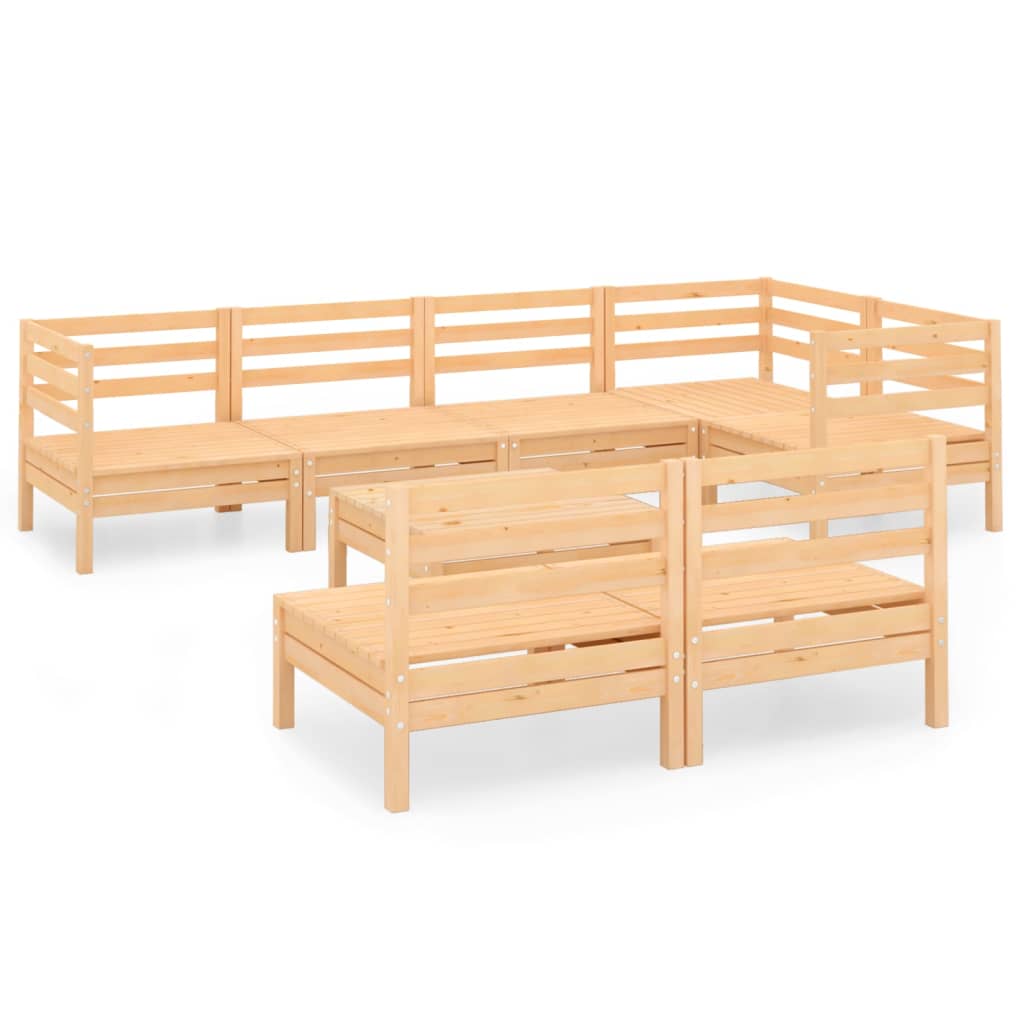 8-delige Loungeset massief grenenhout is nu te koop bij PeponiXL, paradijselijk wonen!