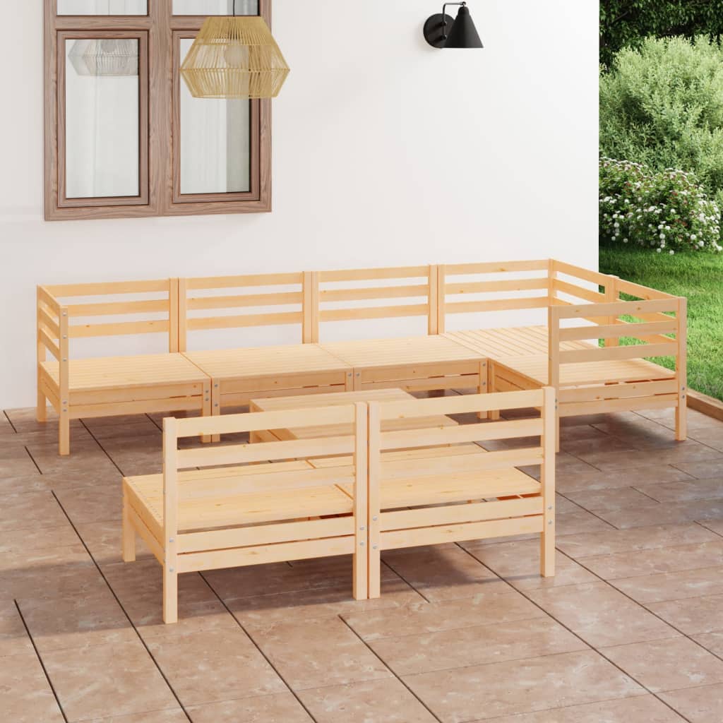 8-delige Loungeset massief grenenhout is nu te koop bij PeponiXL, paradijselijk wonen!
