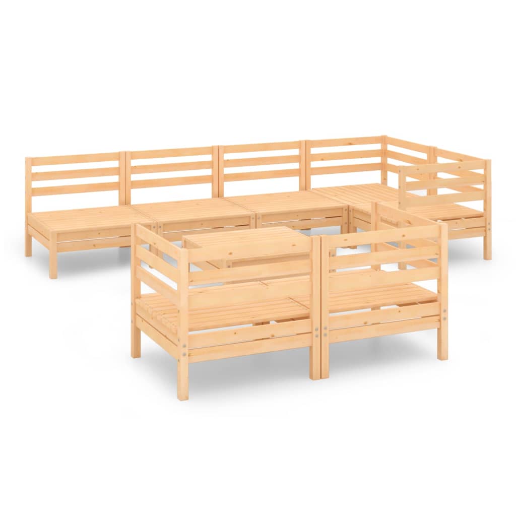 8-delige Loungeset massief grenenhout is nu te koop bij PeponiXL, paradijselijk wonen!