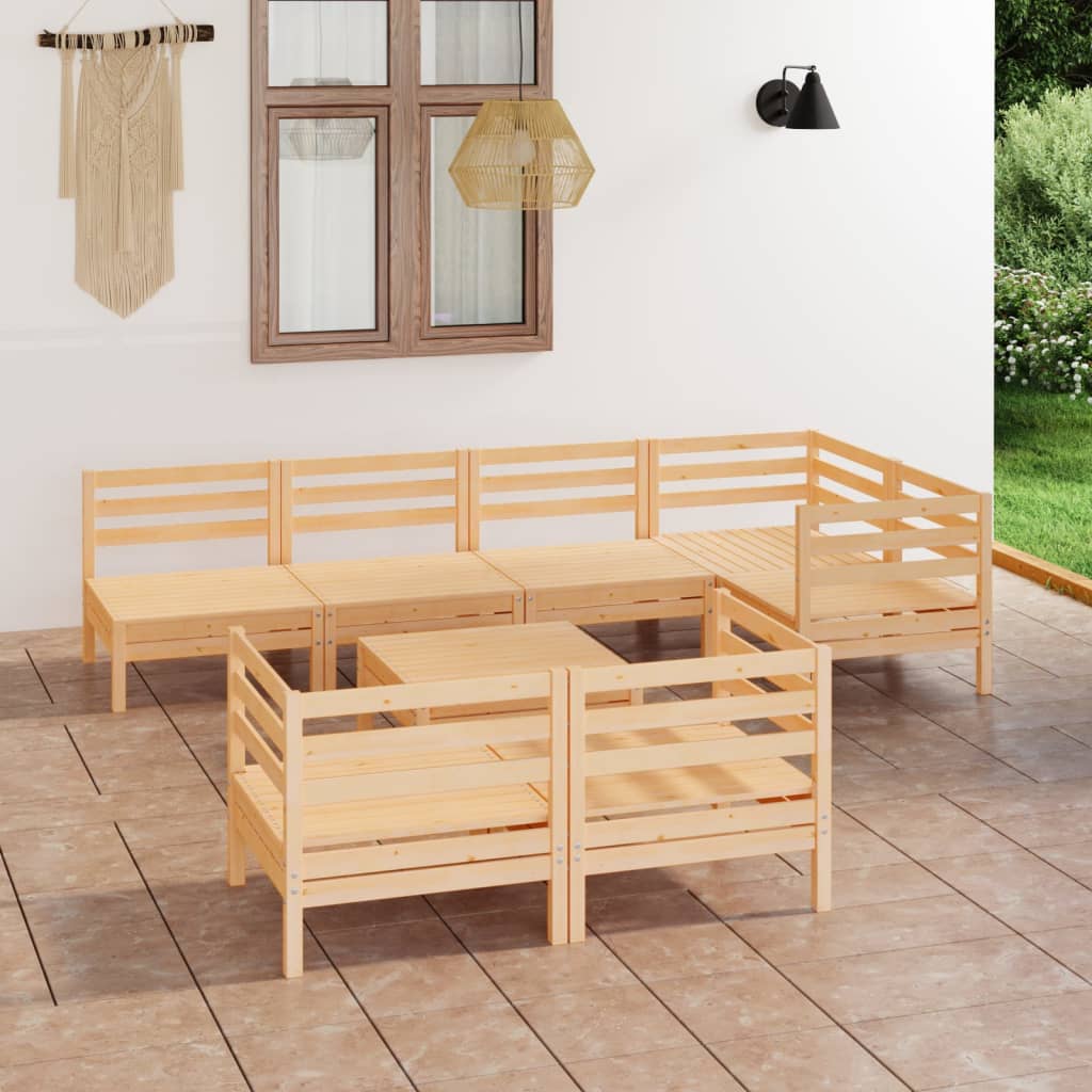 8-delige Loungeset massief grenenhout is nu te koop bij PeponiXL, paradijselijk wonen!