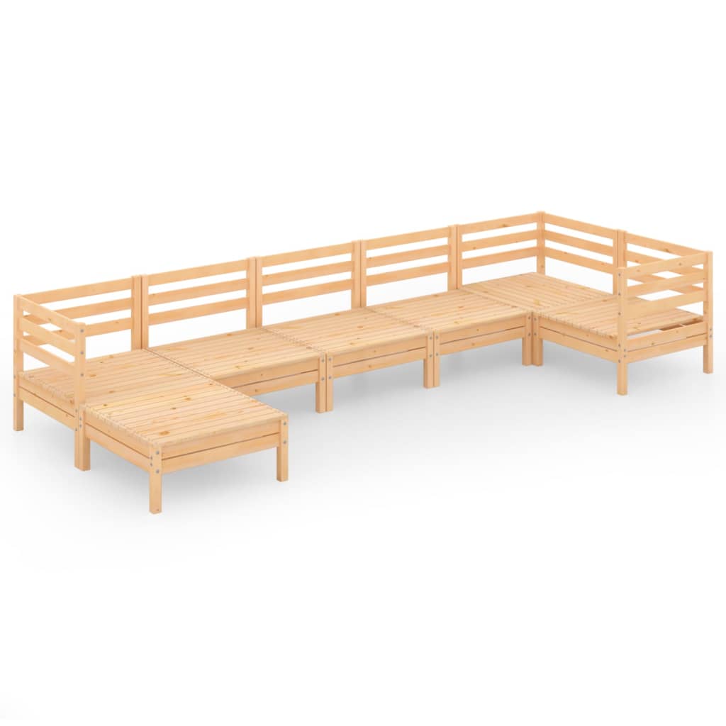 7-delige Loungeset massief grenenhout is nu te koop bij PeponiXL, paradijselijk wonen!
