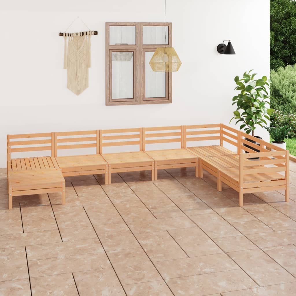 8-delige Loungeset massief grenenhout is nu te koop bij PeponiXL, paradijselijk wonen!