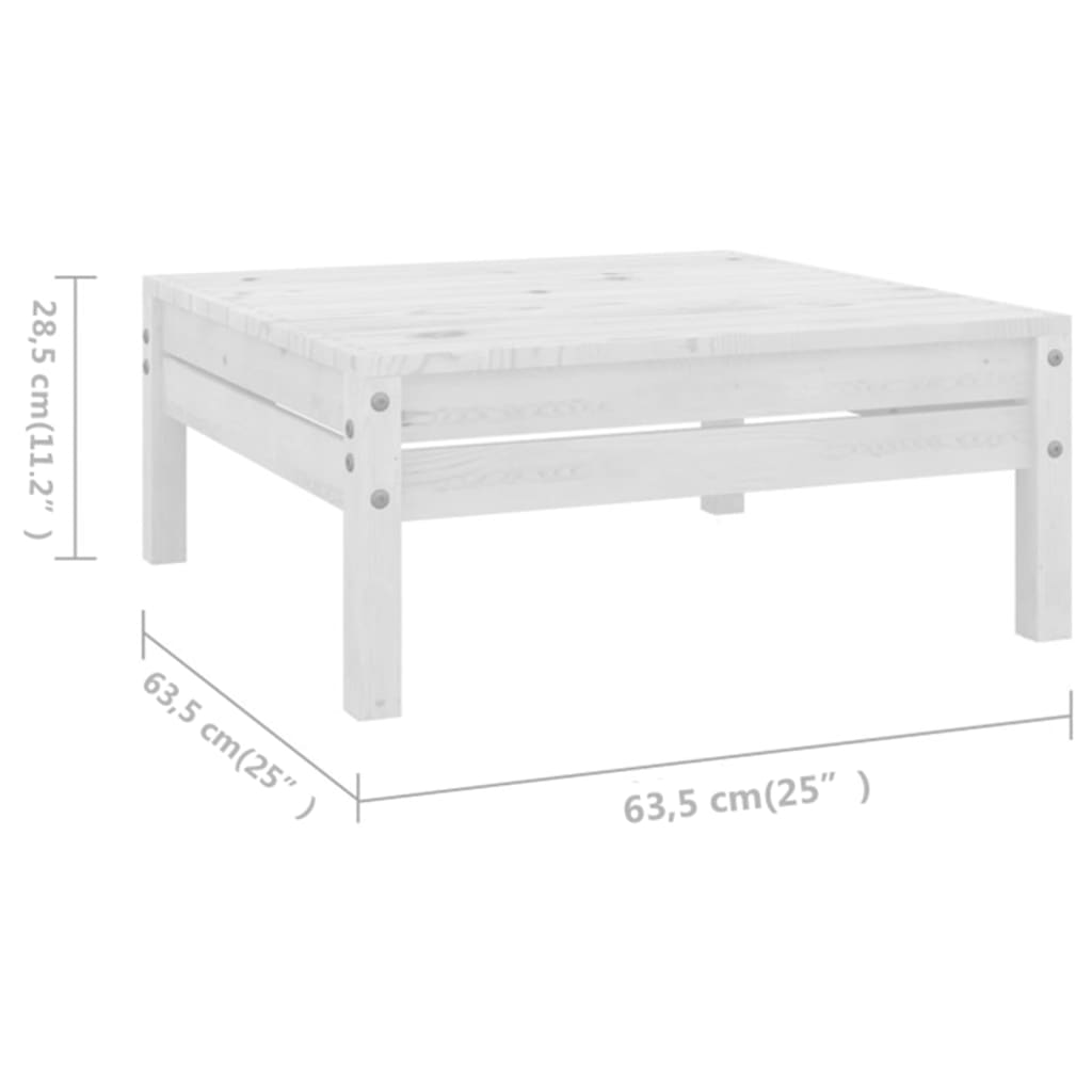 8-delige Loungeset massief grenenhout wit is nu te koop bij PeponiXL, paradijselijk wonen!