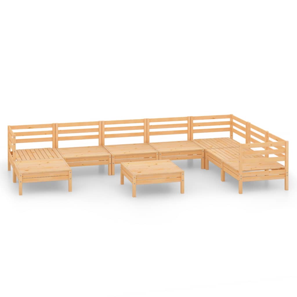 9-delige Loungeset massief grenenhout is nu te koop bij PeponiXL, paradijselijk wonen!