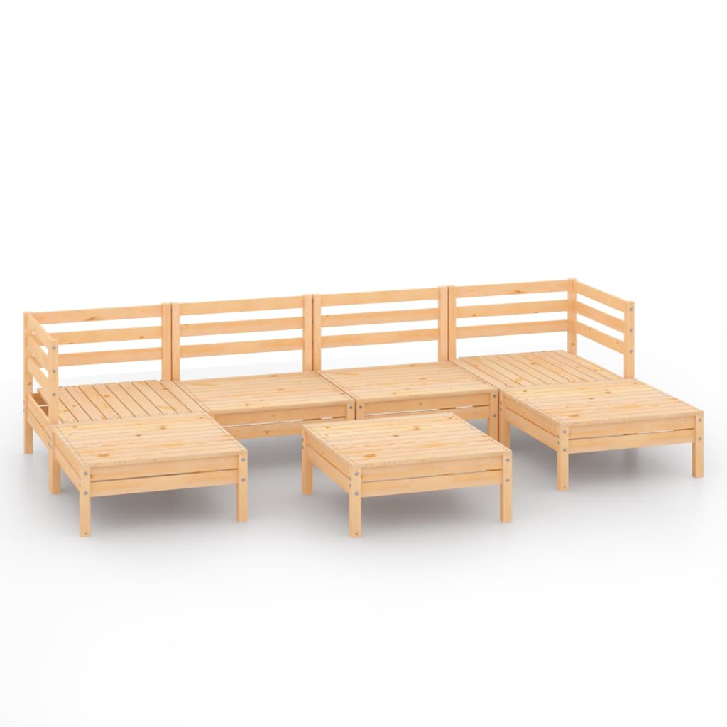 7-delige Loungeset massief grenenhout is nu te koop bij PeponiXL, paradijselijk wonen!