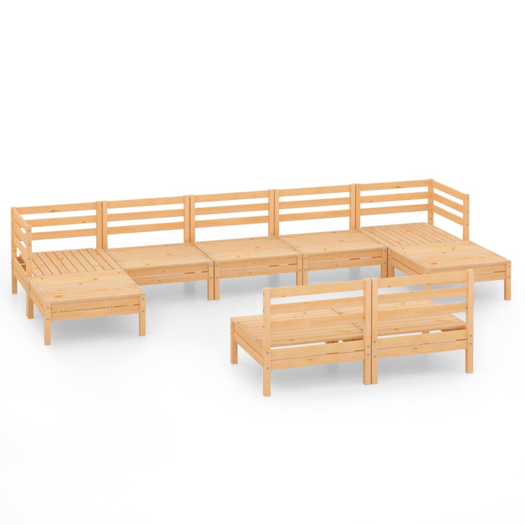 9-delige Loungeset massief grenenhout is nu te koop bij PeponiXL, paradijselijk wonen!