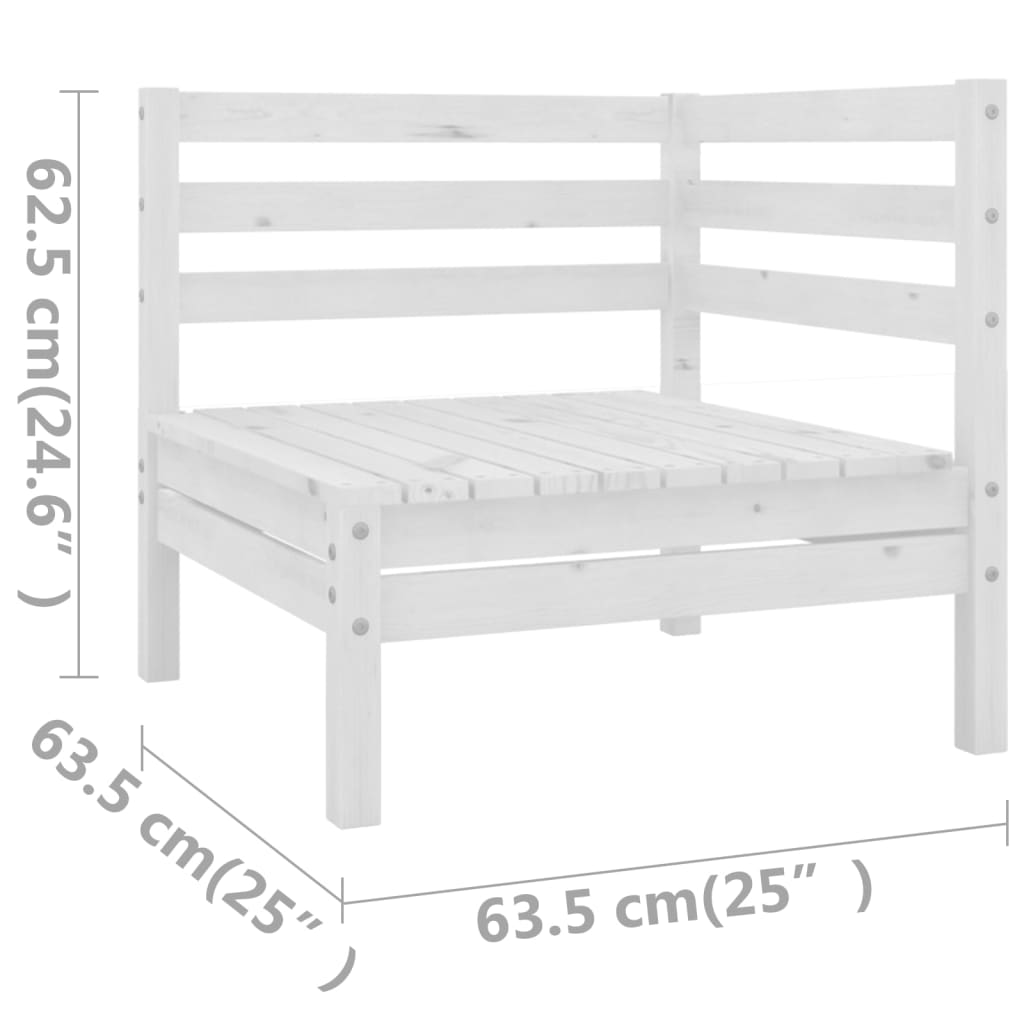 11-delige Loungeset massief grenenhout wit is nu te koop bij PeponiXL, paradijselijk wonen!