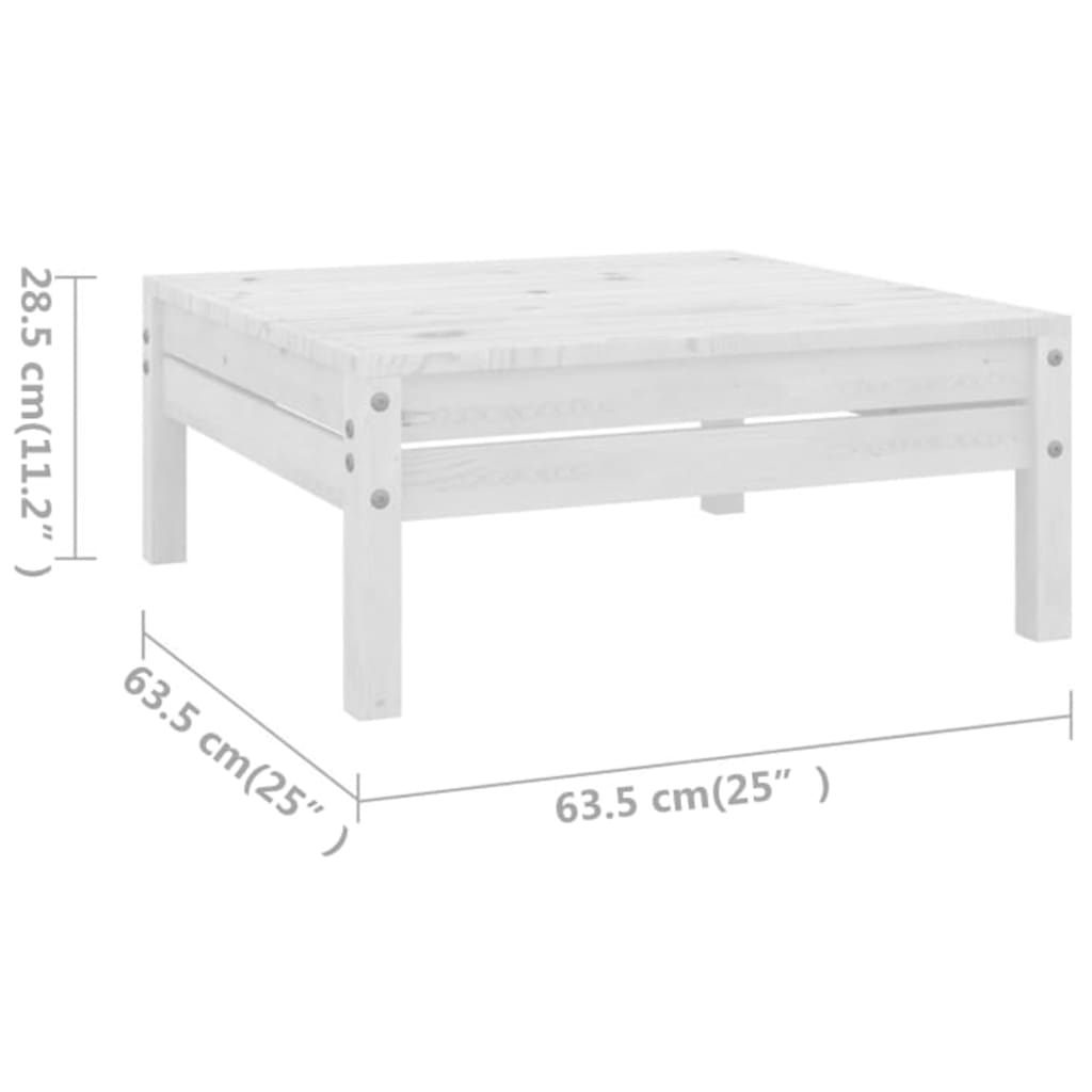 11-delige Loungeset massief grenenhout wit is nu te koop bij PeponiXL, paradijselijk wonen!