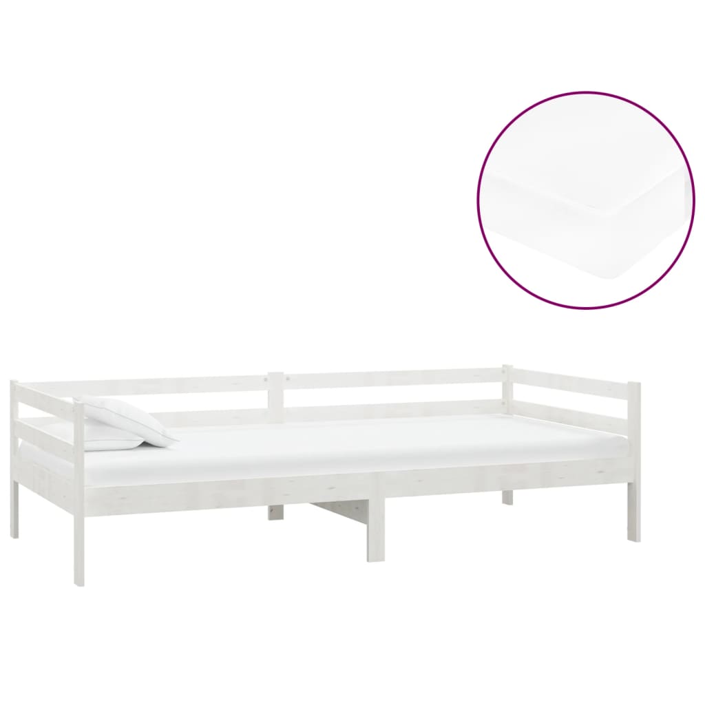 Slaapbank met matras massief grenenhout wit 90x200 cm is nu te koop bij PeponiXL, paradijselijk wonen!