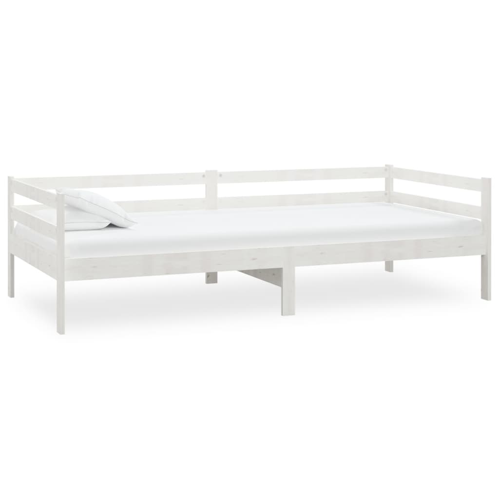 Slaapbank met matras massief grenenhout wit 90x200 cm is nu te koop bij PeponiXL, paradijselijk wonen!