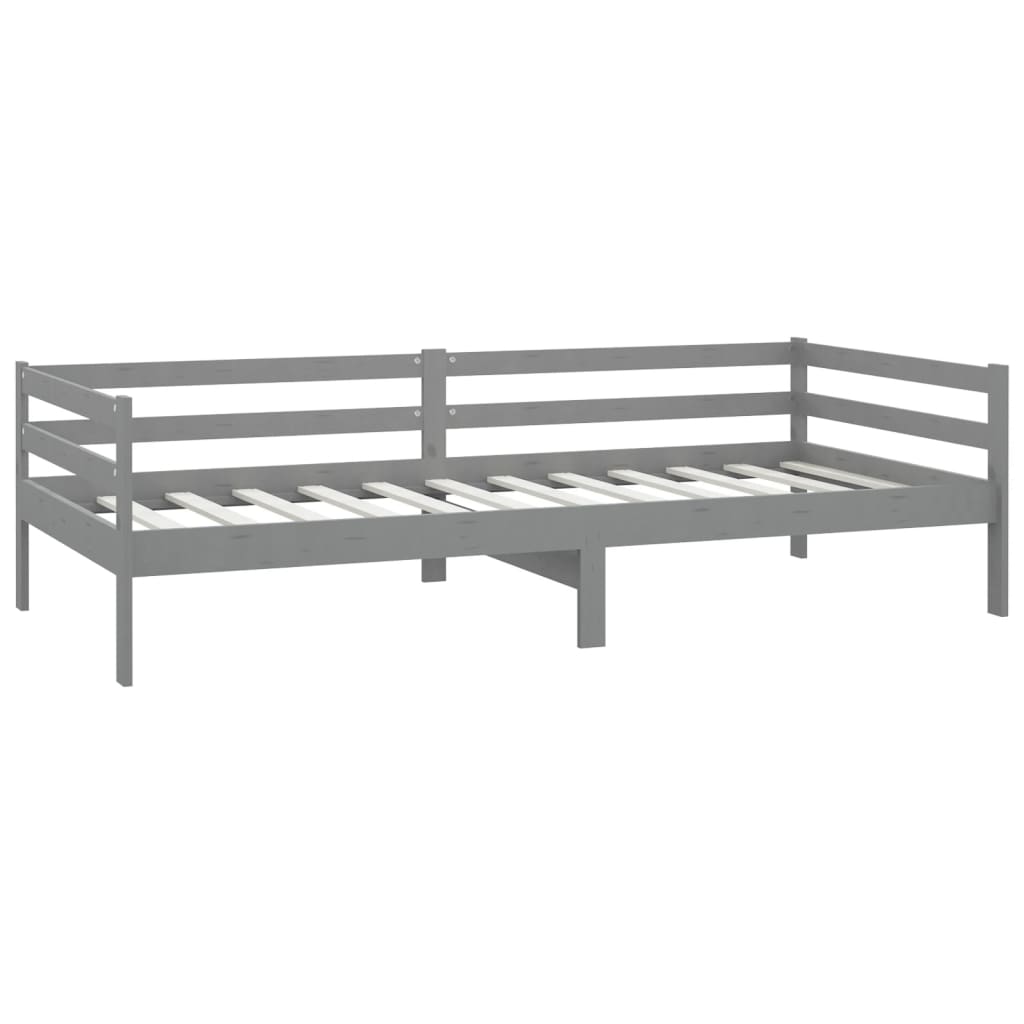Slaapbank met matras massief grenenhout grijs 90x200 cm is nu te koop bij PeponiXL, paradijselijk wonen!