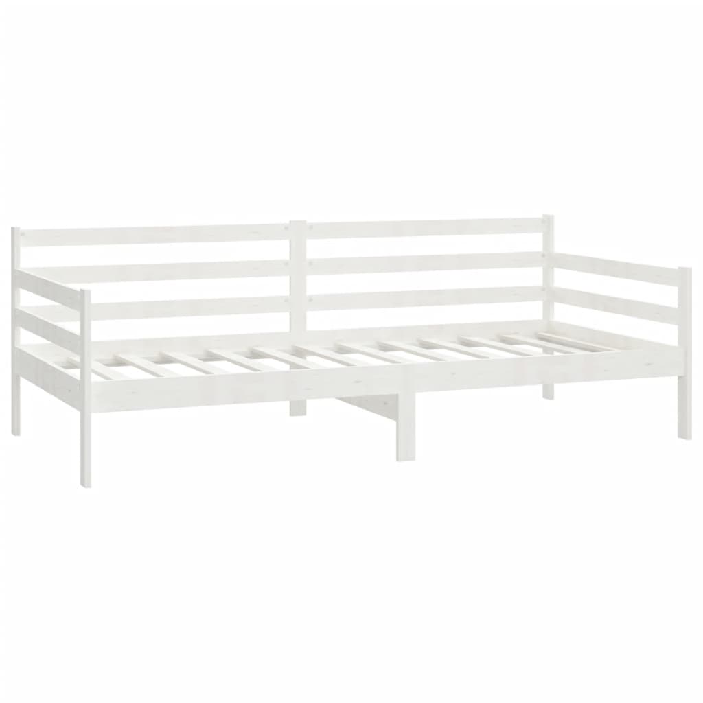Slaapbank met matras massief grenenhout wit 90x200 cm is nu te koop bij PeponiXL, paradijselijk wonen!