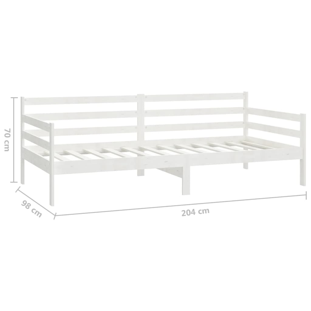 Slaapbank met matras massief grenenhout wit 90x200 cm is nu te koop bij PeponiXL, paradijselijk wonen!