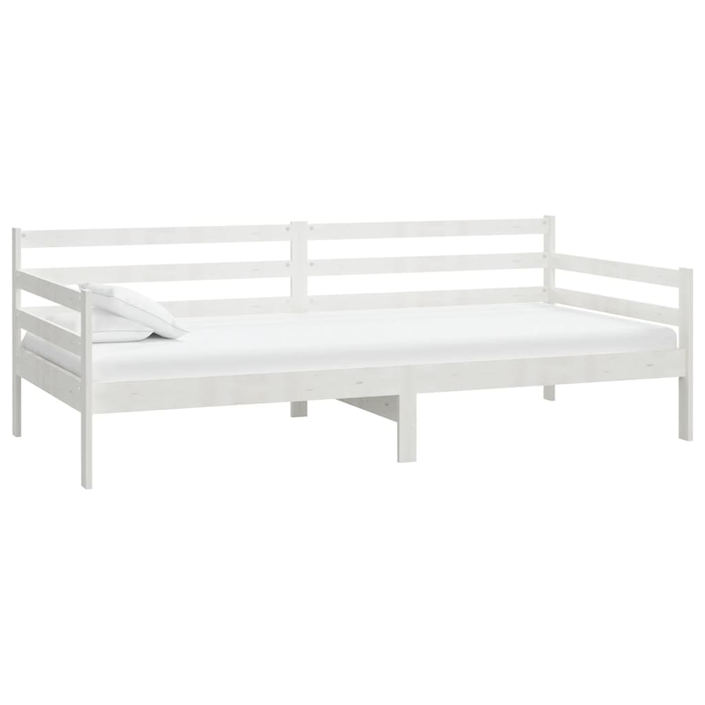 Slaapbank met matras massief grenenhout wit 90x200 cm is nu te koop bij PeponiXL, paradijselijk wonen!