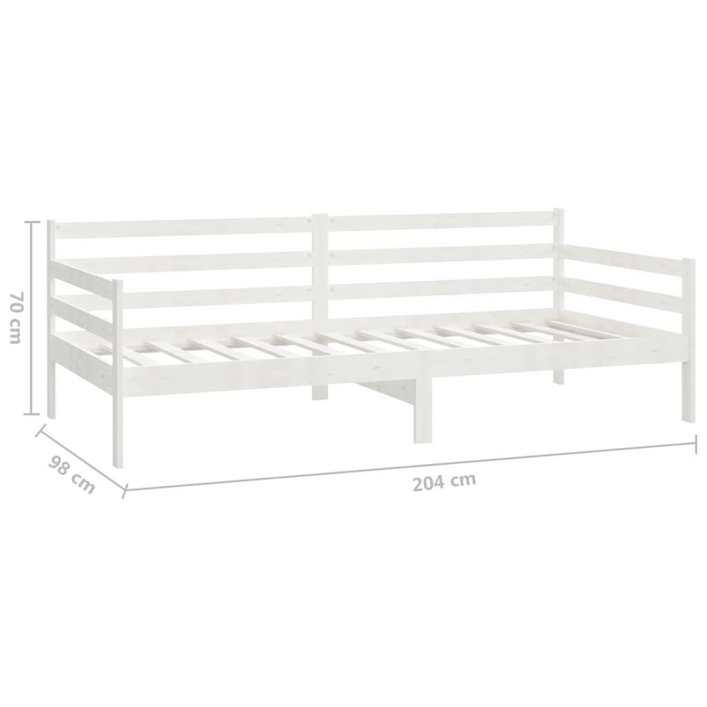 Slaapbank met matras massief grenenhout wit 90x200 cm is nu te koop bij PeponiXL, paradijselijk wonen!