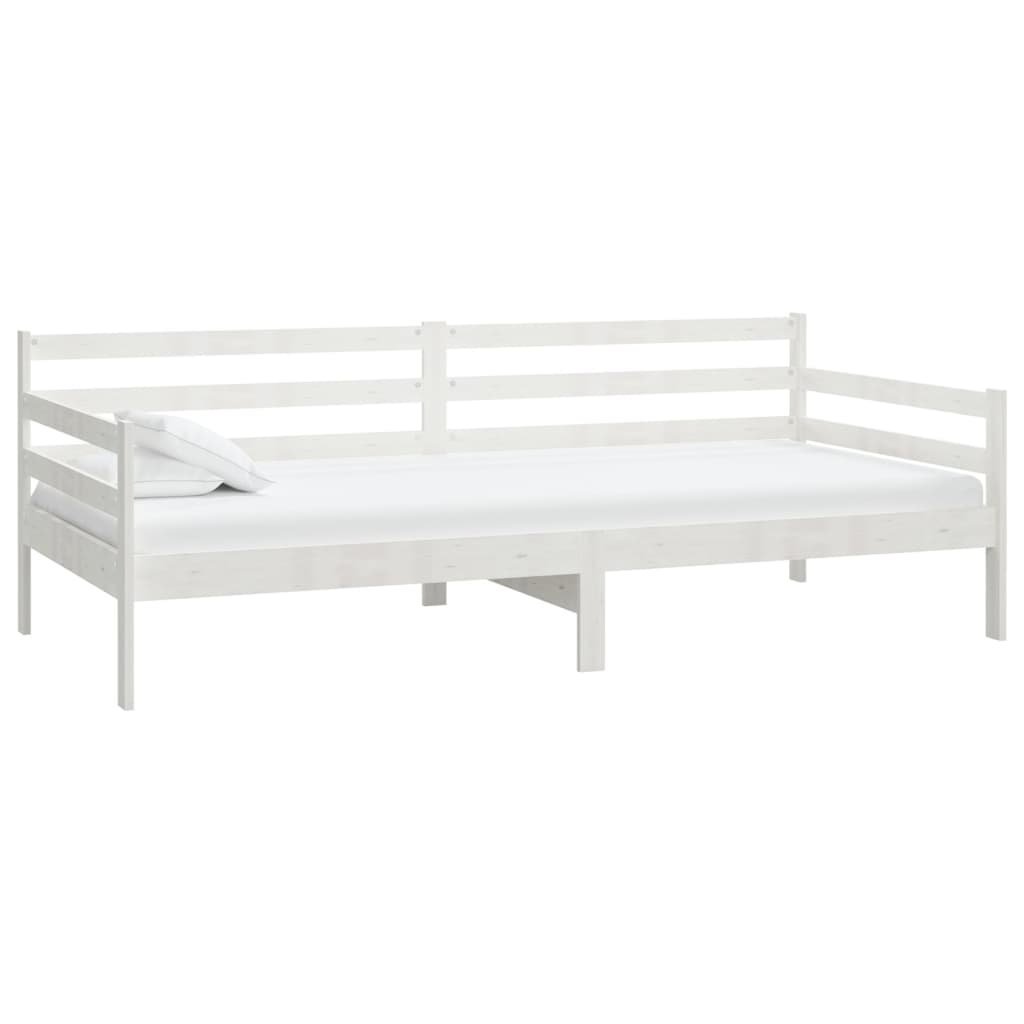 Slaapbank met matras massief grenenhout wit 90x200 cm is nu te koop bij PeponiXL, paradijselijk wonen!