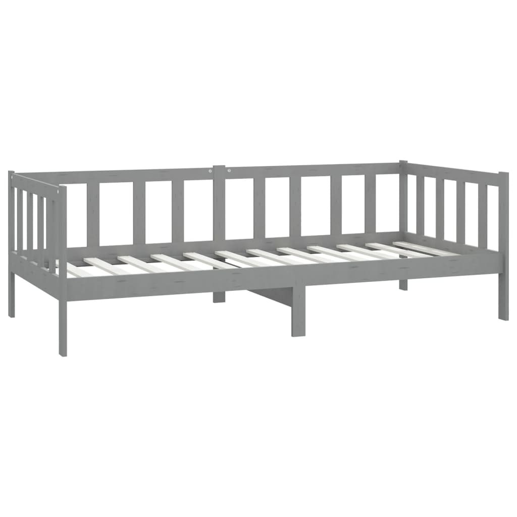 Slaapbank met matras massief grenenhout grijs 90x200 cm is nu te koop bij PeponiXL, paradijselijk wonen!