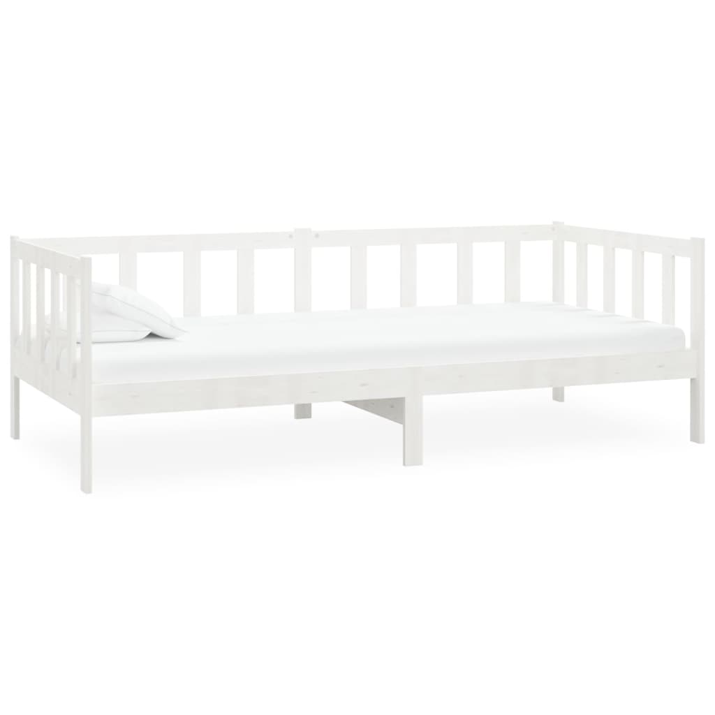 Slaapbank met matras massief grenenhout wit 90x200 cm is nu te koop bij PeponiXL, paradijselijk wonen!