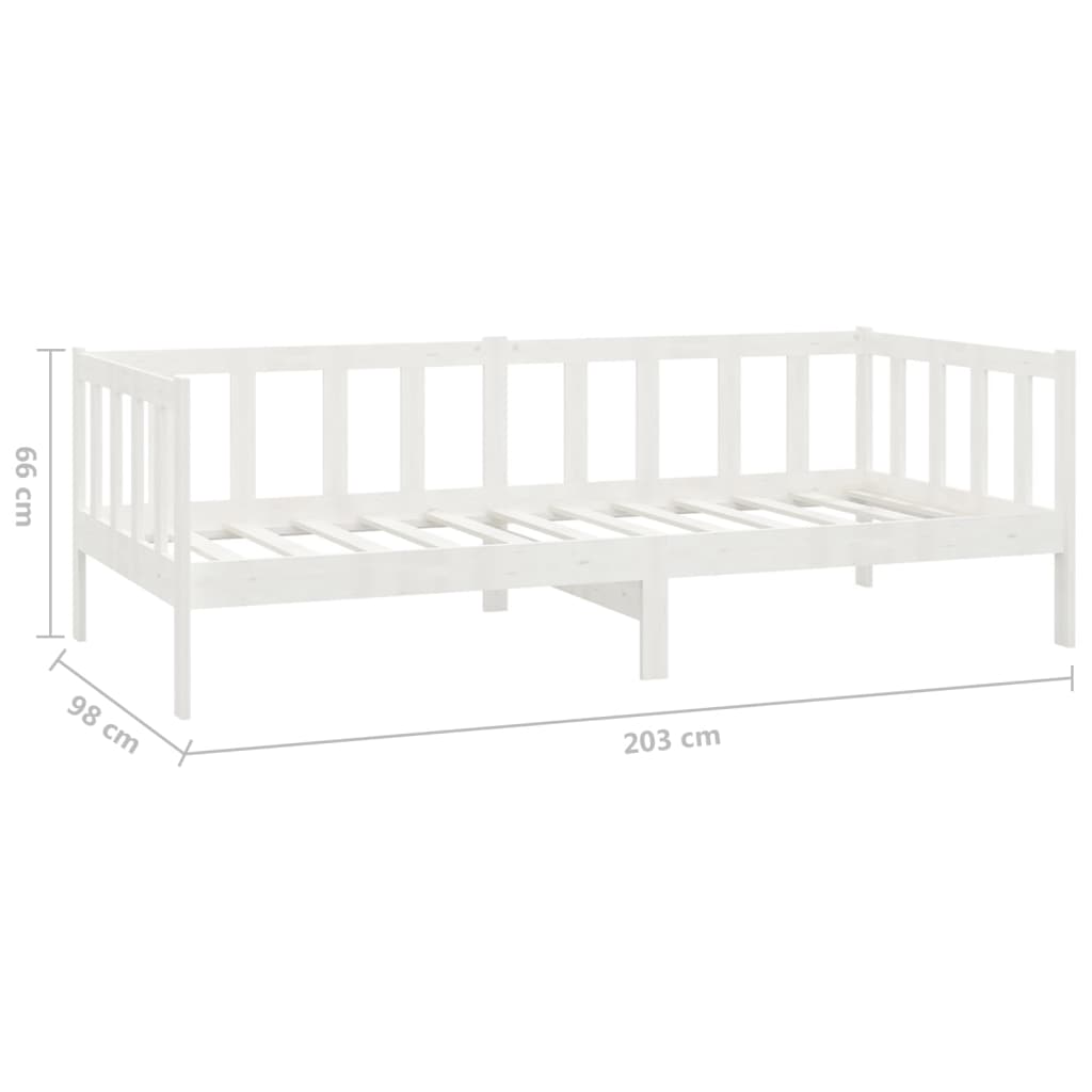 Slaapbank met matras massief grenenhout wit 90x200 cm is nu te koop bij PeponiXL, paradijselijk wonen!