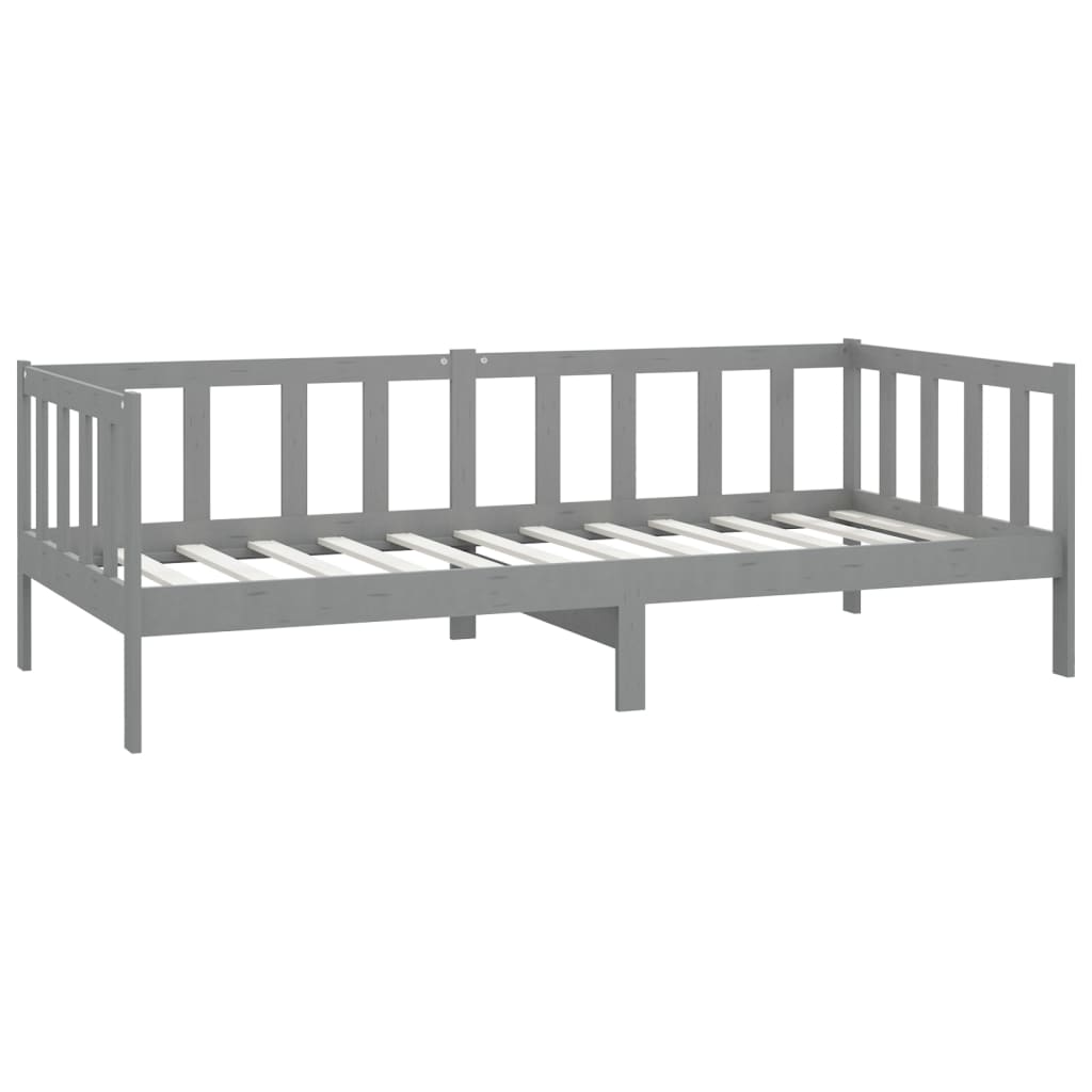 Slaapbank met matras massief grenenhout grijs 90x200 cm is nu te koop bij PeponiXL, paradijselijk wonen!